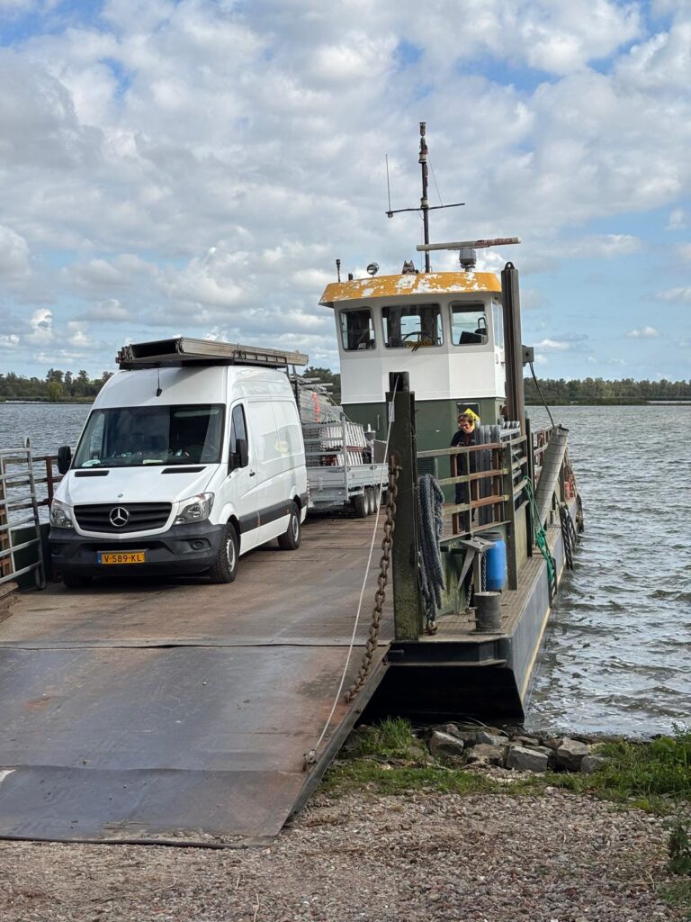 auto op pont verbouwing Amaliahoeve 15 Biesboschamaliahoeve 14